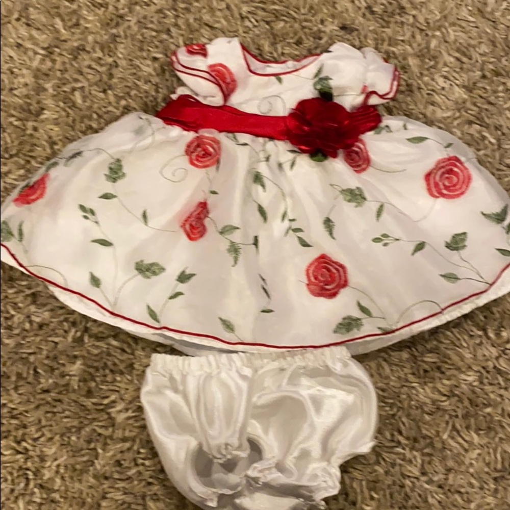 3/6 month baby girls rose dress